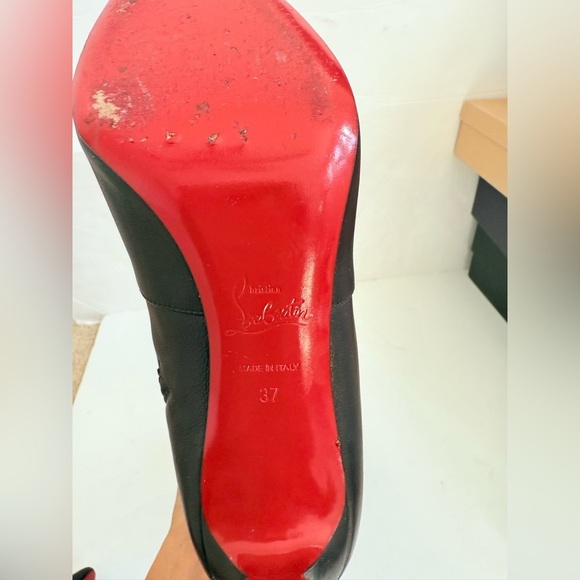 Christian Louboutin Black leather Eleonor Botta 85mm knee-high boots EU 37 - Picture 15 of 15